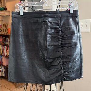 MINKPINK Black Faux Leather Mini Skirt